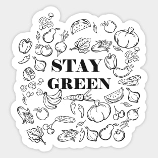 Vegetarian - Stay Green Sticker